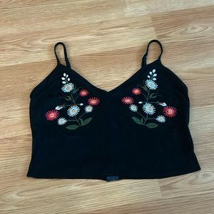 Embroidered Crop Tank